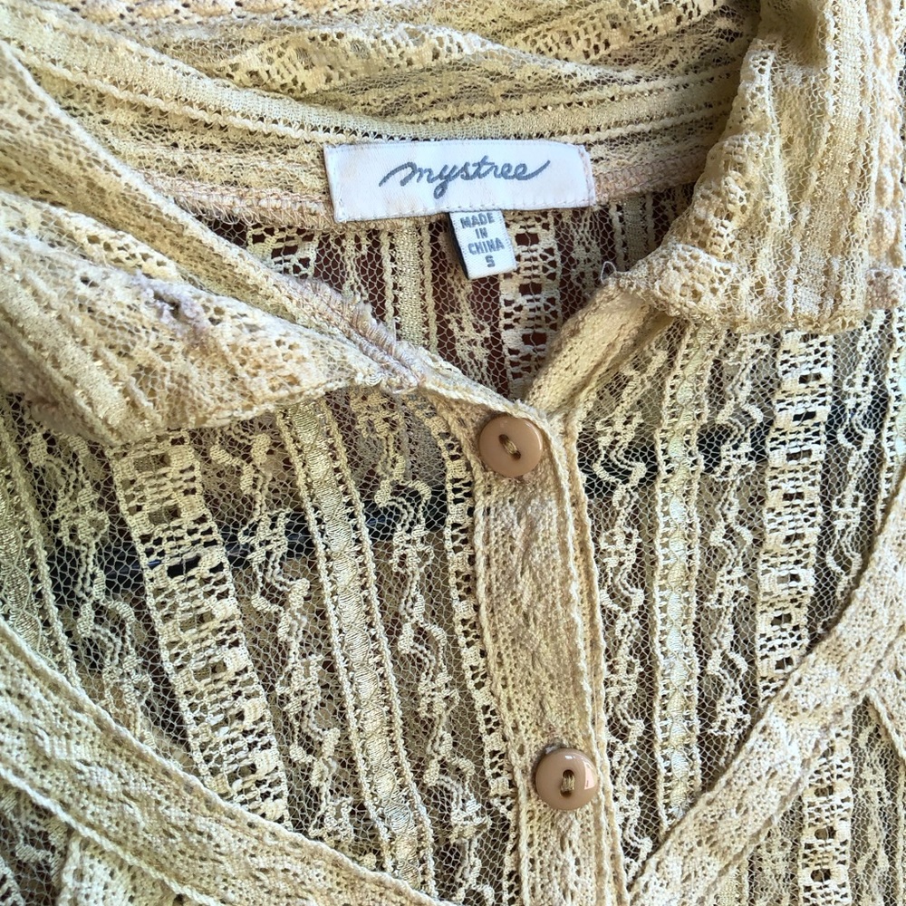 ModCloth| Lace Button Up Shirt - Picture 2 of 5